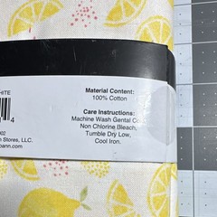 Jo-Ann Novelty Prints Pre-Cut Cotton Fabric 2yd 44in Lemons on White