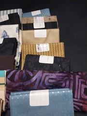 LOT OF 15 FAT QUARTERS COTTON FABRIC ASSTD COLORS & DESIGNS