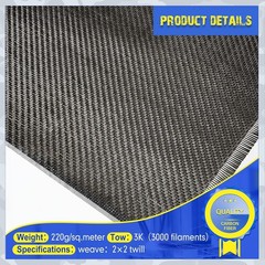 Reinforcement Carbon Fiber Cloth – 10ft x 12″ Roll (2 Pack)