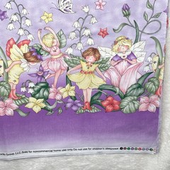 Leslie Beck Border Fabric Fairies Flowers Purple Springs Creative 2yds 34″ x 44