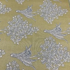 3 1/2 yards Sunbrella Floral Cluster Spring Green Outdoor Upholstery Fabric
