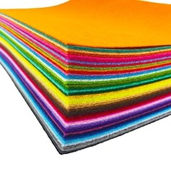 48PCS Assorted Color Felt Fabric Sheets 12″x12″ (30x30cm) for DIY Craft & Sewing