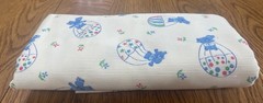 1 Yd Vintage White Corduroy Fabric Bear Balloon Blue Polka Dot Star 57W Juvenile