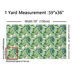 Castle Fairy Palm Leaves Fabric By The Yardtropical Wild Safari Island Soft