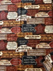 Plain & Simple Sayings FQ (18” x 22”) Henry Glass Cotton Fabric – New