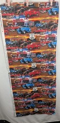 David Textiles Route 66 Classic Vintage Cars Cotton Fabric 1 1/3 Yards x 44 inch