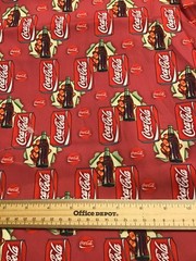 CUSTOM MADE…1 Yard Coca-Cola Cotton Fabric 36” X 54”