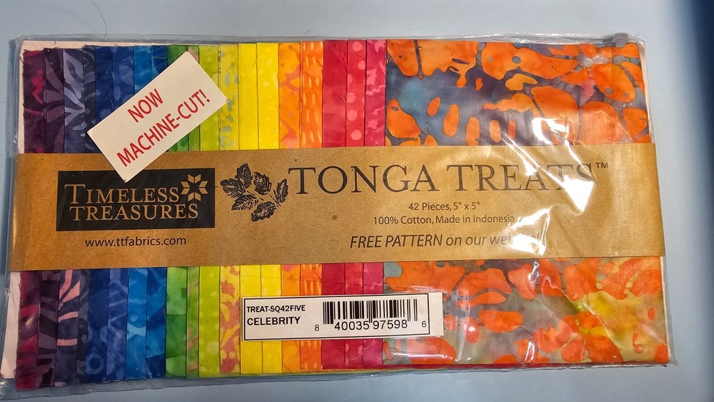 Tonga Treats~**42 PIECES 5″ X 5″ SQUARES QUILTING FABRIC**~Assorted~CELEBRITY