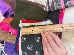 Quilting Cotton Fabric Scraps Lot 4.4 lb + Large Cuts Mixed Prints Solids