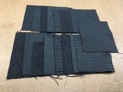 Black Fabric 17 Pieces 8″ x 7″ Cotton Lurex Viscose Polyester Assorted Designs