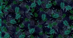 1M X 1.50M Sea You Later Leaf Pattern Cotton Jersey Thorsten Berger!