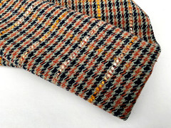 TWEEDY BALMORAL CHECK WOOL CASHMERE SILK BLEND OLIVE -BLUE -TAN MADE IN ITALY A9