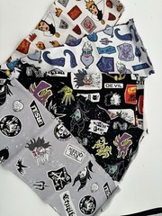 Lot 5 FAT QUARTERS Disney Villains Fabric Maleficent Cruella Ursella Evil Queen