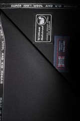 60% KID MOHAIR & 40% WOOL BLACK SUITING FABRIC BY William Halstead = See Below