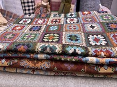 4 Yards Vintage Patchwork Jacquard Fabric Bundle Heavy Weight Upholstery Fabric