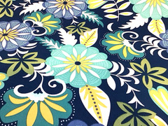 Richloom Outdoor Floral Blooms Fabric Blue Green Yellow Patio By The Yard