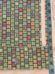 Fabric Traditions #2482 – Green Gardening Blocks – Cotton – 1996 – 1+11/12 Yds