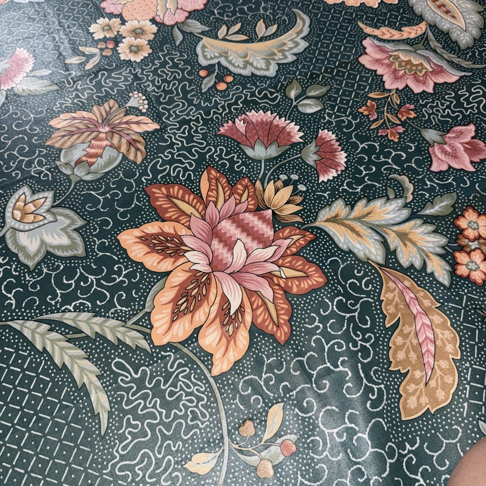 ~2 Yd Stanley King Studio Teflon Finish Retro Fabric Cotton Upholstery 54” x 71”
