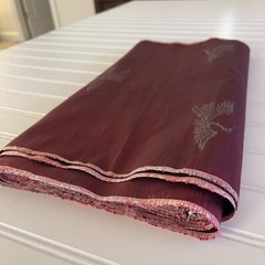 SILK DARK RED, FABRIC 13 Yards x 15 Inches Wide or 468 Inches x 15 Wide