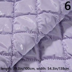 1M Wet Look Faux Leather Padded Fabric PU Quilted Cloth Puffer Coats Sewing