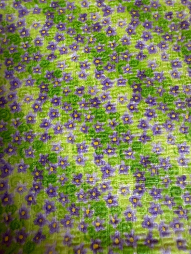 Fabric Lot 7 Yds 32 Ins 44 W “Violet Posey Swirls” Tutti Fruitti Floral Diagonal