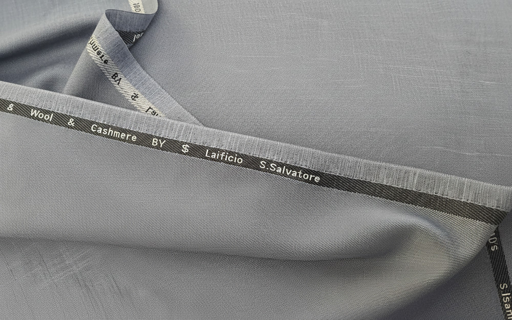 Light Gray sharkskin Suiting Fabric Cashmere Wool