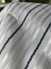 2.5 Yards Vintage Stripes Cotton ? Fabric 45” X 72” Striped White White Shiny