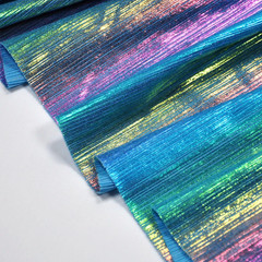 Shining Iridescent Hologram Laser Fabric Knit Crepe 58Inch Wide for Cloth Craft