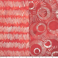 12 Fat Quarters Red & White #2 Batik Lunn Fabric FQ Pack 100% Cotton Ruby Garnet