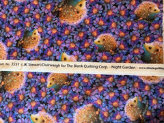 Blank Quilting Corp. “Night Garden” Hedgehogs quality cotton fabric 5 Yards