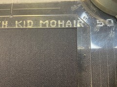 W Halstead Black 50% K.Mohair + Mohair & 50% Wool Barathea Suiting 2.5m 350g/m