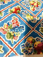 1.25 Yds R.&R. Fruit Retro Kitchen Towel Fabric by Springs Creative Prod-NEW OOP