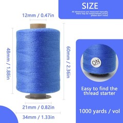 SHRJ 24Pcs Sewing Thread Spools Set 1000 Yards Per Spool 1000 yards, Assorted