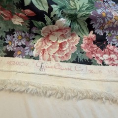 Vintage 1994 Cyrus Clark Rita Floral Fabric 45” x 85” Quilting