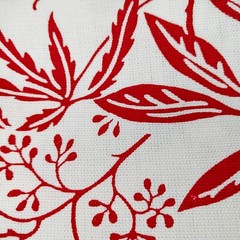 Home Decor Fabric Cotton Red and White Print 4 Yards x 54″ wide
