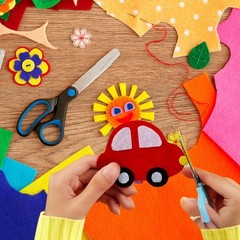 UUDYIGE Felt Sheets for Crafts 4″ x 4″: 1mm Thick, Assorted Colors, 40 Pcs
