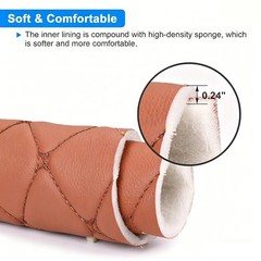59″ W Vinyl Faux Leather Fabric Car Upholstery Home DIY Quilted 1/3/5 Yard Brown