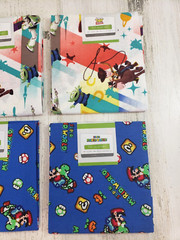Lot of 4 Disney Toy Story & Mario World Fat Quarter Cotton 18″ x 22″ each NEW