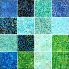 Wilmington Batiks – Sea Stars – Fans Allover – Lime Green