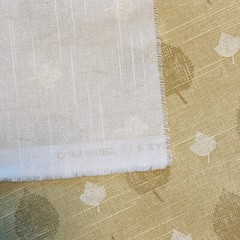 BTY Taupe Beige Leaf Stripe Interior Upholstery Fabric