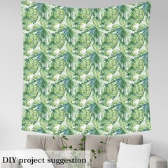 Castle Fairy Palm Leaves Fabric By The Yardtropical Wild Safari Island Soft