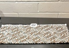 1970s Retro Mustache patterned bandana, Brown White Black Print 11″ x 21″