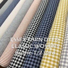 ROBERT KAUFMAN “ESSEX YARN DYED CLASSIC WOVENS” Linen Blend by the 1/2 yard