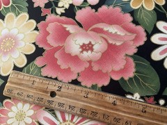 Fabric Oriental Pink Flower 43”x 36”By Red Rooster Fabric 970