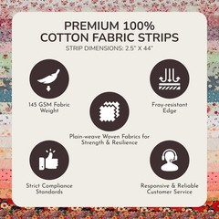 s Twirlie Roll 40 Precut Quilting Fabric Strips for Quilting Supplies, Crafti…
