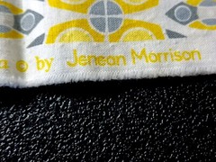 Silent Cinema by Jenean Morrison Yellow on White – Cotton – 36″ x 42″