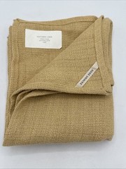 Rose Uniacke Textured Linen Swatch Color Cereal 52”x40” Fabric 10368