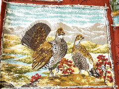 Vtg House ‘N Home Fabrics Screen Print #191A Ducks & Birds 1 Yd 34.5 In X 44” W