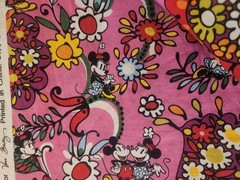 Vera Bradley /Braemore RARE Mickey Minnie Design Exclusive Fabric 13 Ft x 6 Ft