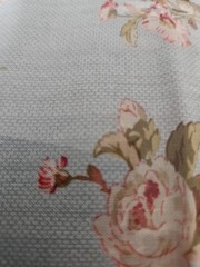 Red Rooster Fabrics Studio “Mrs Miniver”Roses On Blue Cotton Fabric 5 Yrds X 45”